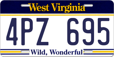 WV license plate 4PZ695