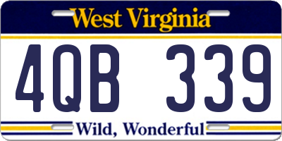 WV license plate 4QB339