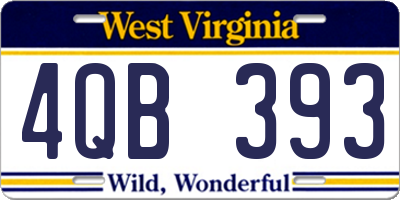 WV license plate 4QB393