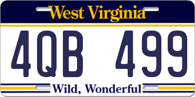 WV license plate 4QB499