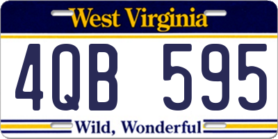 WV license plate 4QB595