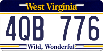 WV license plate 4QB776