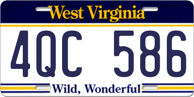 WV license plate 4QC586