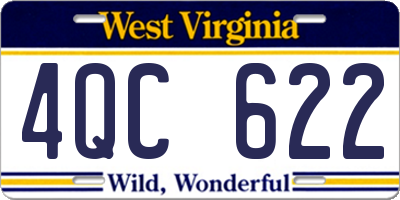 WV license plate 4QC622