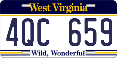 WV license plate 4QC659