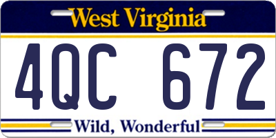 WV license plate 4QC672