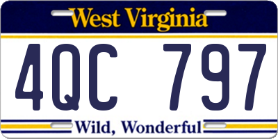 WV license plate 4QC797