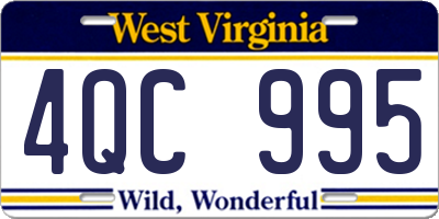 WV license plate 4QC995