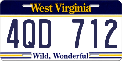 WV license plate 4QD712