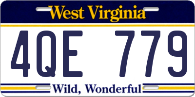 WV license plate 4QE779