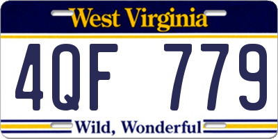 WV license plate 4QF779