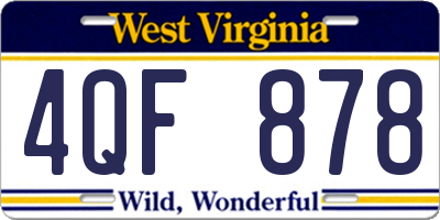 WV license plate 4QF878