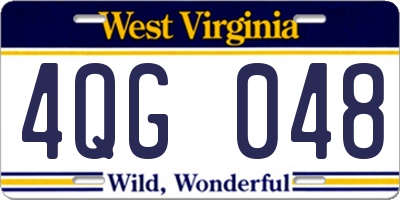 WV license plate 4QG048