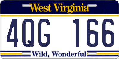 WV license plate 4QG166
