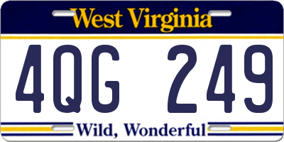 WV license plate 4QG249