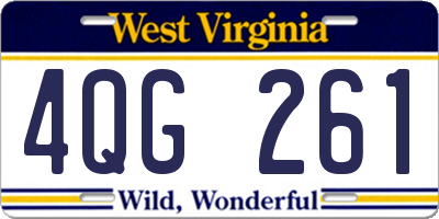 WV license plate 4QG261