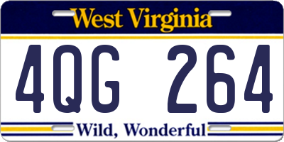 WV license plate 4QG264