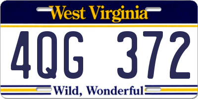 WV license plate 4QG372