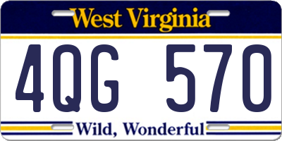 WV license plate 4QG570