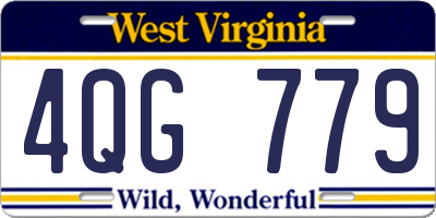 WV license plate 4QG779