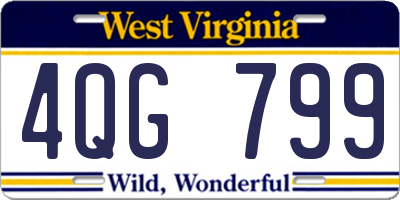 WV license plate 4QG799