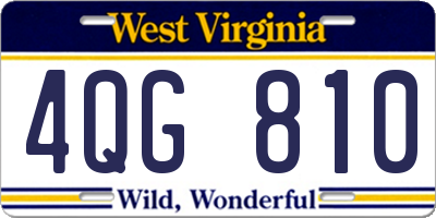 WV license plate 4QG810
