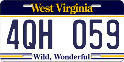 WV license plate 4QH059