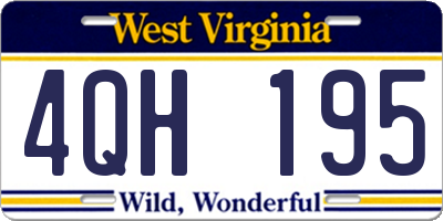 WV license plate 4QH195