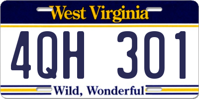 WV license plate 4QH301