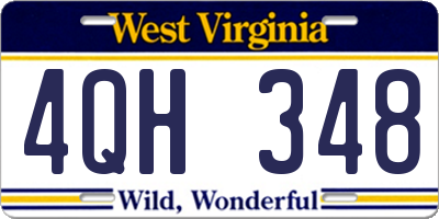 WV license plate 4QH348