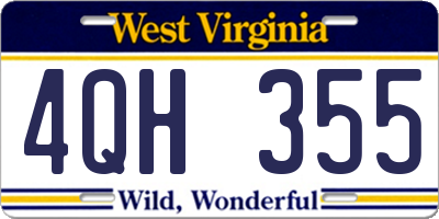 WV license plate 4QH355