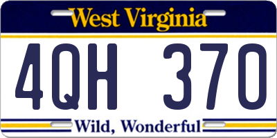 WV license plate 4QH370