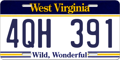 WV license plate 4QH391