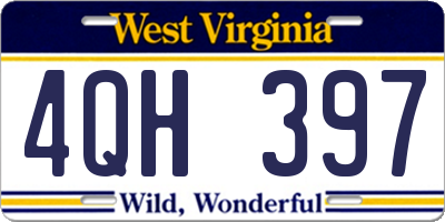 WV license plate 4QH397