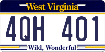 WV license plate 4QH401