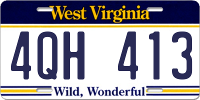 WV license plate 4QH413