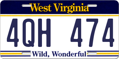 WV license plate 4QH474
