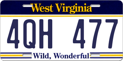 WV license plate 4QH477