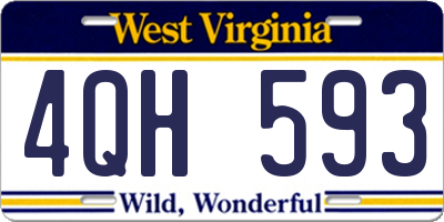 WV license plate 4QH593