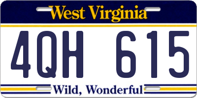 WV license plate 4QH615