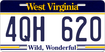 WV license plate 4QH620