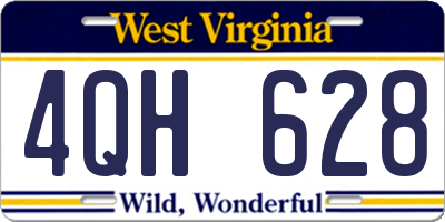 WV license plate 4QH628