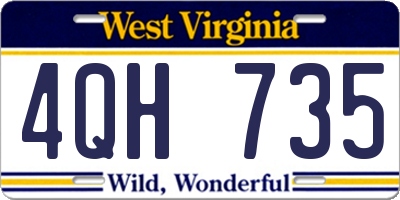 WV license plate 4QH735