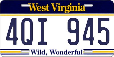 WV license plate 4QI945