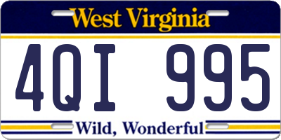 WV license plate 4QI995