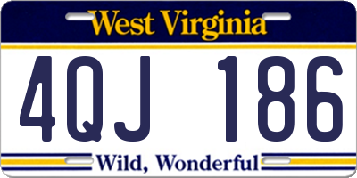 WV license plate 4QJ186