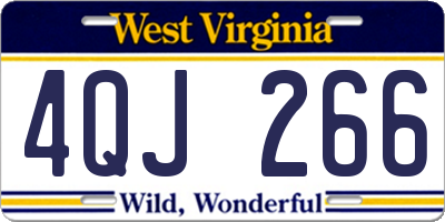 WV license plate 4QJ266
