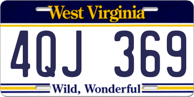 WV license plate 4QJ369