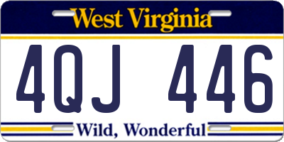 WV license plate 4QJ446