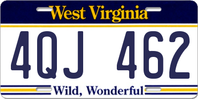 WV license plate 4QJ462